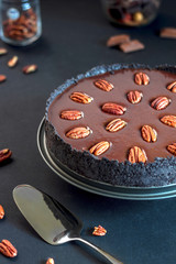 Dark Chocolate Cake with Pecan Nuts