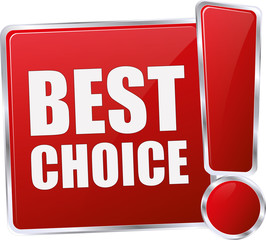 red best choice sign