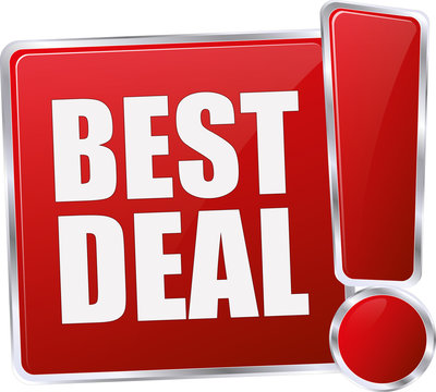 red best deal sign