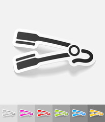 realistic design element. iron hair