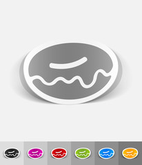 realistic design element. donut