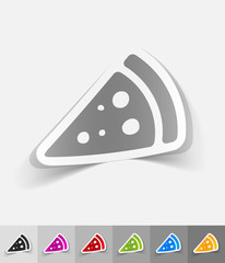 realistic design element. pizza