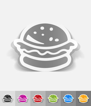 realistic design element. hamburger