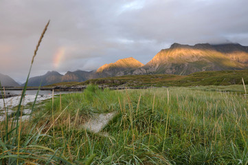 Norwegian nature / There are mountains plunging into the sea from hundreds of metres, fjords, tall mountain peaks, northern lights and midnight sun.