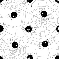 Halloween seamless pattern background. Vector illustration