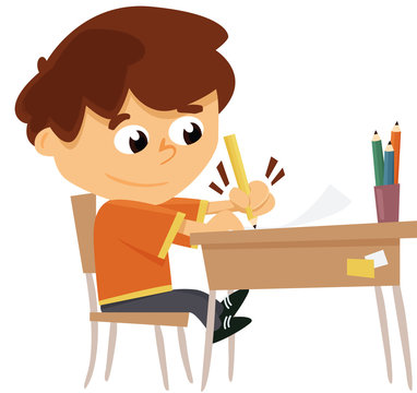 enfant faisant ses devoirs