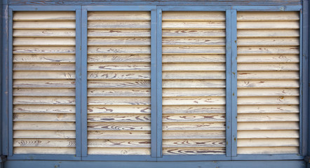 Vintage painted wooden blinds