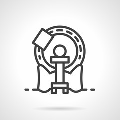 Simple line MRI machine vector icon