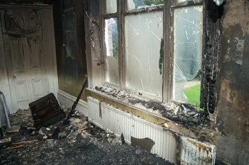 fire damaged living room  © burnstuff2003