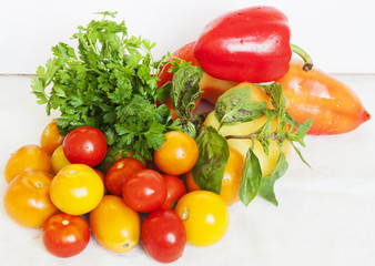 tomatoes and greens