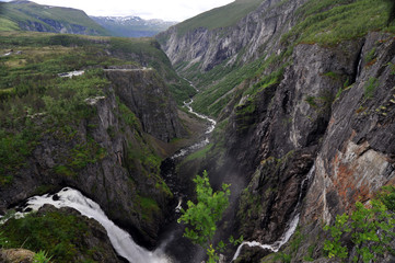 Norwegian nature / There are mountains plunging into the sea from hundreds of metres, fjords, tall...