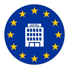 Hôtel dans un drapeau européen