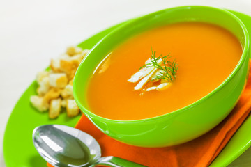 Carrot Soup with croutons