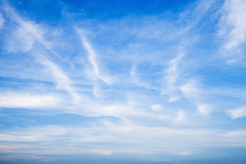 Altostratus and altocumulus. Blue sky and clouds