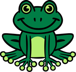 Smiling frog cartoon