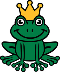Frog king cartoon