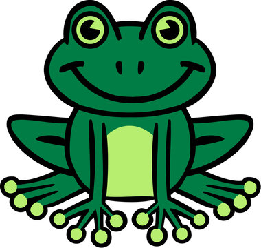 Smiling frog cartoon