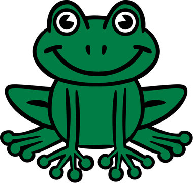 Frog cartoon style