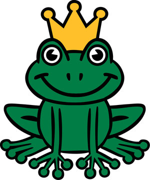 Frog king cartoon