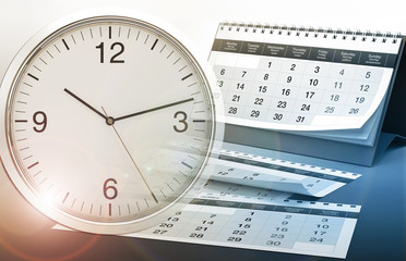 Calendar and clock illustration