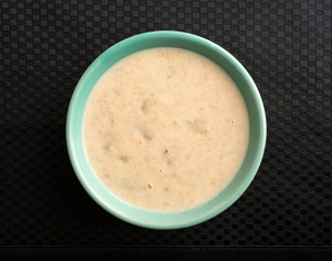 Lobster corn chowder in a bowl