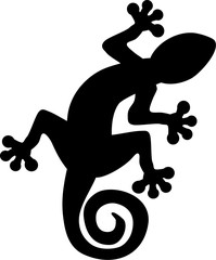 Naklejka premium Gecko lizard silhouette