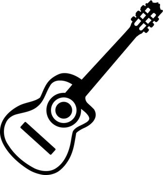 Acoustic guitar outline
