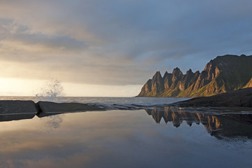 Norwegian nature / There are mountains plunging into the sea from hundreds of metres, fjords, tall...