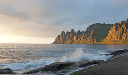 Norwegian nature / There are mountains plunging into the sea from hundreds of metres, fjords, tall mountain peaks, northern lights and midnight sun.