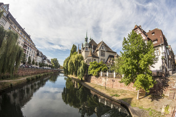 Summer Strasbourg in fish-eye lens