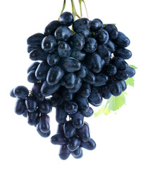 Fresh ripe grapes, isolated on white