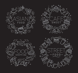 Food monograms black