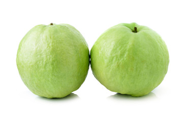Guava (tropical fruit) on white background