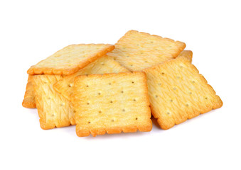 Cracker isolated on over white background