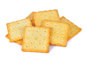 Cracker isolated on over white background