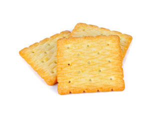 Cracker isolated on over white background