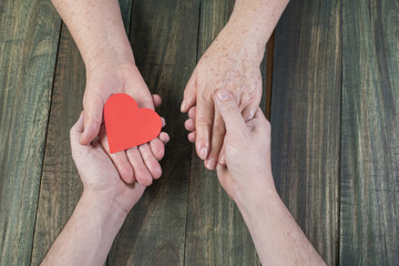 Amor a mujer de la tercera edad - concepto