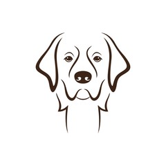 Dogs Face Silhouette Logo Template