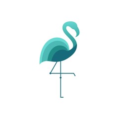 Obraz premium Flamingo Logo Template
