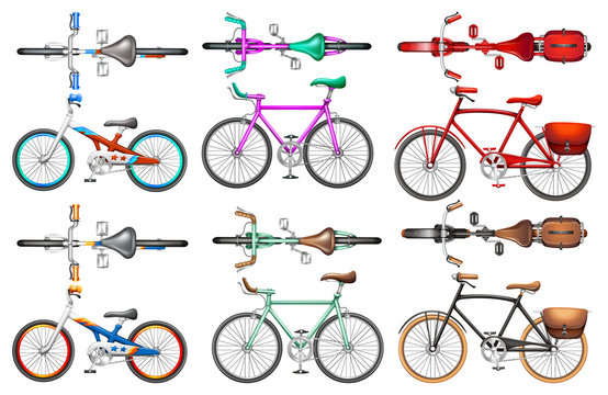 Different kind of bicycles