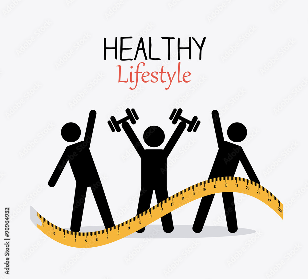 Wall mural healthy lifestyle design.