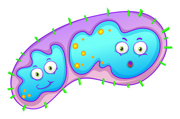 Bacteria with happy face