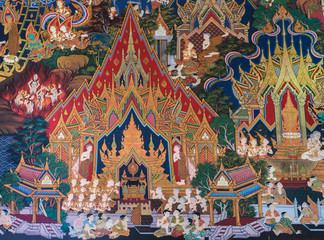 Thai mural painting art © boonsom