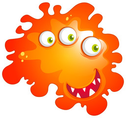 Bacteria with monster face