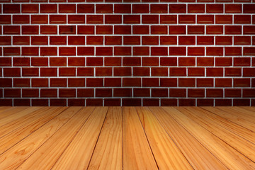 red brick wall and wood texture