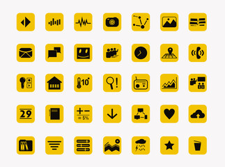 Simple icons set Vector for design