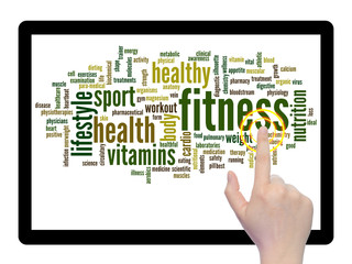 Conceptual health word cloud