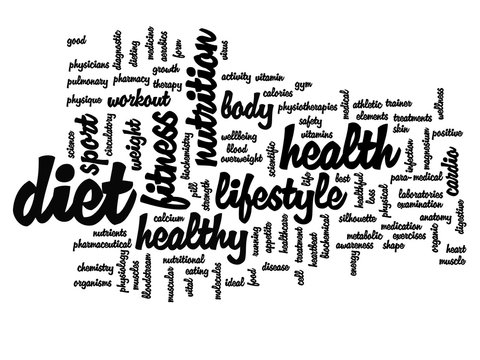 Conceptual health word cloud