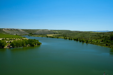 Obraz premium Landscape view and marsh from Maderuelo.