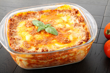 Lasagne with meat and bechamel